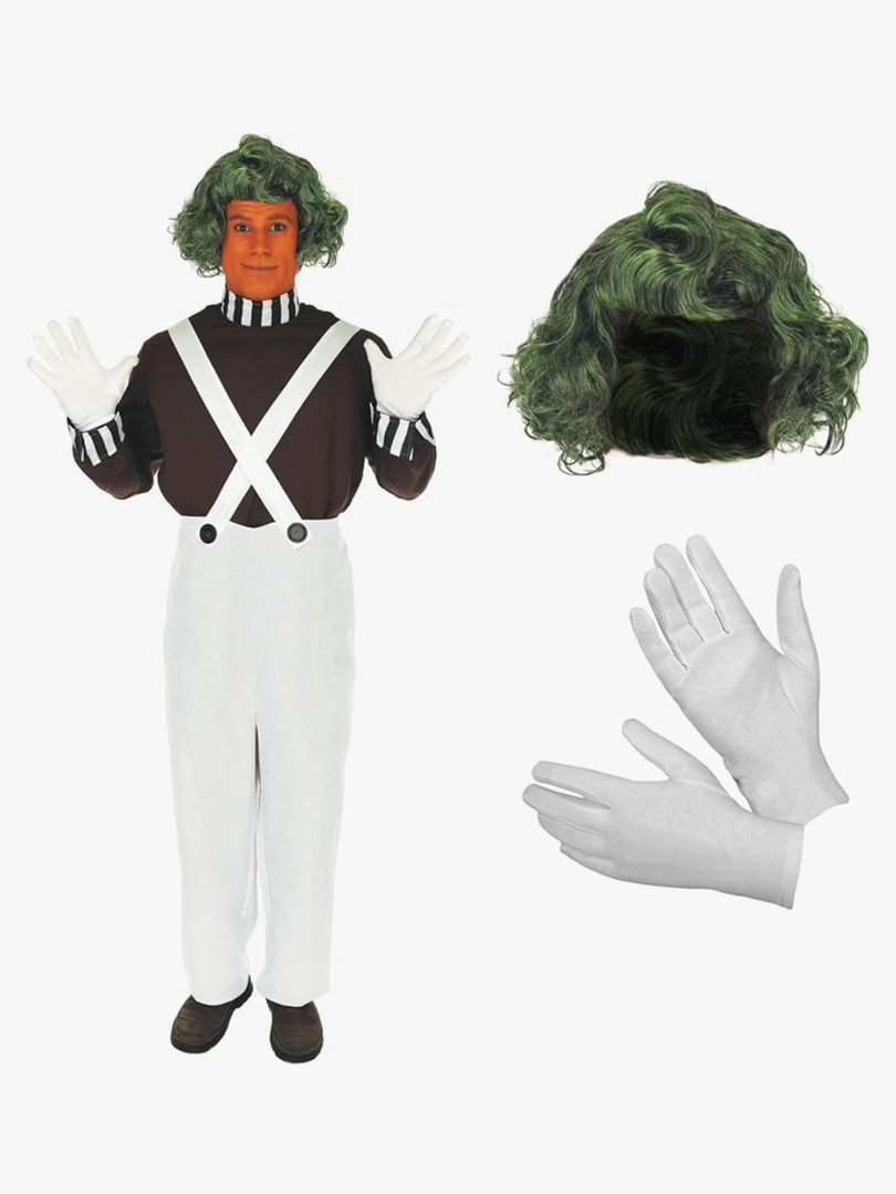 fun shack Mens Chocolate Factory Worker Costume, Chocolate Factory Costume, Candy Costume Adult Men, Movie Character Costumes, M