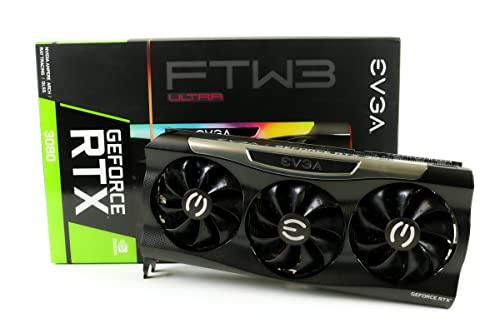 EVGA GeForce RTX 3080 FTW3 Ultra Gaming, 10G-P5-3897-KL, 10GB GDDR6X, iCX3 Technology, ARGB LED, Metal Backplate, LHR 