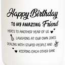 2 x Best Friend Birthday Gifts for Women Men, Funny Friendship Gifts for Woman Candles, Happy Birthday Gift for Friends Sister Bestie BFF Coworker Classmate, Funny Lavender Candles 7Oz, 3.14 inches x 3.7 inches