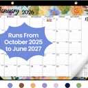 Desk Calendar 2026-2027, 21-Month Calendar Runs Unitl June 2027, Large 17" x 12" Monthly Desktop & Wall Calendar for Home & Office - Botanic Whimsy