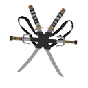 Morph Ninja Swords for Kids - BPA Free Ninja Costume Accessories with Back Strap - Fun Toy for Halloween Dress Up, One Size