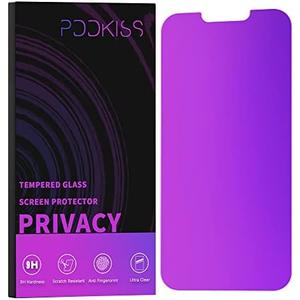 PAPIKISS Compatible for iPhone 13/iPhone 14/iPhone 13 Pro Privacy Screen Protector 6.1 inch Display, Gradient Colorful Anti Spy Blue Light HD Tempered Glass Easy Installation