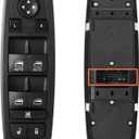 Power Window Switch 11 Pins,2 Auto for 2015-2017 Chrysle 200, 2015-2022 Cherokee Master Window Button Control Front Driver Side Door Lock Switch 68271206AA, 68271206AB 1S14266 (NO Folding Mirrors)
