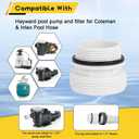 4560 pool Hose Adapters Kit 1 1/2 pvc fittings Compatible with Intex Hayward Pool Filter Pump Hose for Hose 40mm to 1 1/2 Inch Conversion Kit - 4-Pack
