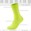 3 x Women's Neon Scrunch Crew Socks 80s 90s Retro 3-Pack Cotton Stacked Boot Calf Cozy Ribbed Slouchy Socks Size 5-10 (2-neon Green/1-neon Orange)