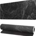 Topographic Contour Extended Big Mouse Pad Large,Gaming Mouse Pad Desk Pad,27.6x11.8 Inch Long Computer Keyboard Mouse Mat Mousepad with 3mm Non-Slip Base and Stitched Edge for Gaming and Office