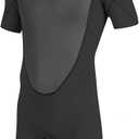 O'Neill Men's Reactor-2 2mm Back Zip Short Sleeve Spring Wetsuit, Lightweight Warmth with Good Flexibility for Surfing, Paddleboarding, Kayaking (Black/S)