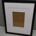 Egofine 11x14 Picture Frames Set of 4, Made of Solid Wood Covered by Plexiglass 5x7 and 8x10 with Mat or 11x14 without Mat, for Table Top Display and Wall Mounting Photo Frame Black