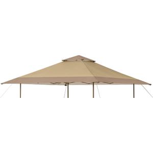 Replacement Top Compatible with Ozark Trail 13' x 13' Instant Outdoor Canopy Frame, Canopy Cover ONLY, (Beige/Brown)