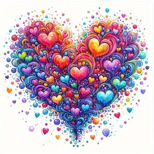 CHAONENG 5D Funny Love Diamond Art Painting Kits for Adults Colorful Gradient Diamond Painting Kits for Beginners Full Drill Diamond Dots,Gem Art Crafts for Adults Wall Decor 14x14inch