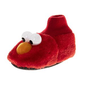 Sesame Street Slipper Puppet House Shoes - Elmo Slipper Kids Girls Boys Warm Plush Sandals - Red 3D Elmo (size 5-6 Toddler) (Red, S)