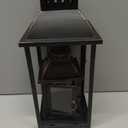 NEEDOMO Lanterns Decorative Outdoor&Indoor, Set of 2 Large Bronze Metal Lantern Decor with Glass, Candle Holder for Porch, Patio, Garden, Balcony, Wedding, Table Centerpiece Decorations
