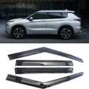 Black Outside Mount Window Rain Guards Compatible with 2022-2023 M-itsubishi Outlander,Durable Window Visor Deflectors