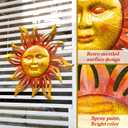 Large Sun Wall Art Decor 45 inch Metal Wall Art, Retro Hanging Decor, Valentine Wall Decorations for Patio,Yard,Garden,Fence,Living Room