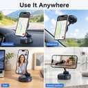 Magnetic Phone Holder for Car, MagSafe Compatible Car Mount with Super Strong Suction, 360 Adjustable Dashboard & Windshield Cell Phone Mount (Black)
