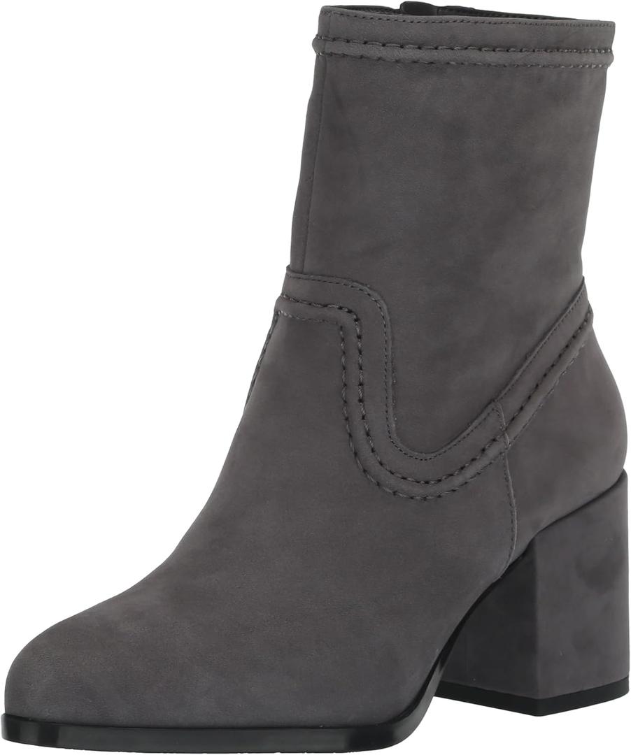 Vince Camuto Women's Pailey Block Heel Boot Mid Calf (10, Onyx)