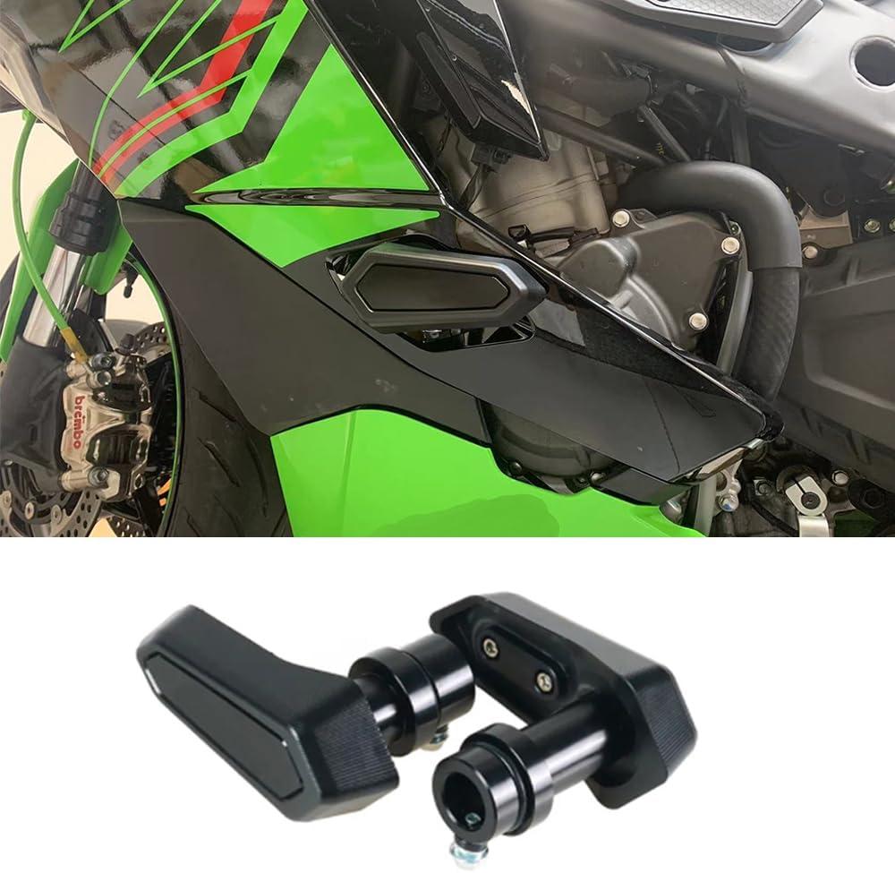 Motorcycle Engine Crash Protector Frame Slider Protector for ZX4R zx-4r ZX-4RRSE ZX-25R NINJA-4R（Black）