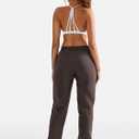 YEOREO Women's Fleece Jogger Cargo Sweatpants Marceline Oversize Drawstring Baggy Cinch Bottom with Pockets (Black, L)