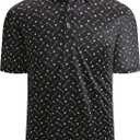 Mens Golf Shirts Short Sleeve Moisture Wicking Dry Fit Performance Athletic Polo Shirt (XL)