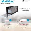 Architectural Mailboxes MailMax Heavy Duty, Modern Steel Metal Post Mounted Mail Box for Outside, Black, Large Curbside Mailbox for Packages with Magnetic Latch