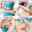 Cellulite Massage Roller - Anticellulite Massager for Thighs, Neck & Body - Fascia Massage Tool with Detachable Rollers - Handheld Lymphatic Drainage Tool for Deep Tissue Exercise