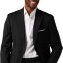 Alton Lane Mercantile Jacket Tailored Fit - Premium Quality Suit Jacket for Men, Stylish and Elegant Formal Suit for Men (36S, Black)