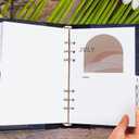 A5 Notebook Divider  12-Month Planner Binder with Customizable Cards, Durable 6-Ring Organizer for Notes, Journaling, and Planning  Compact and Refillable (8.5"*5.5") (Black)