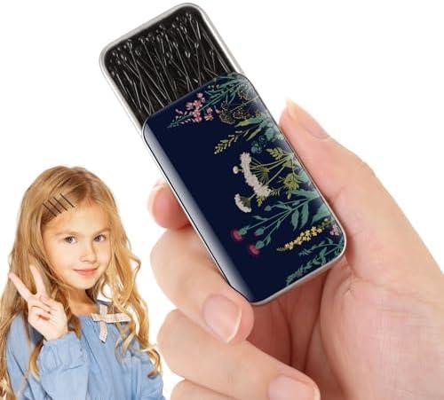 Mini Bobby Pins,50 Count 1.38 inch Metal Hair Clips for Children, Girls and Women, Suitable for All Hair Types (Black Hair Clip-03)