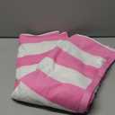 cabanana Large Oversized Beach Towel - 35 x 70 Inch Cotton Pool Towel, Pink Striped Soft Cabana Swim Towel