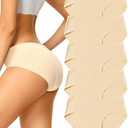 voenxe Women Seamless Hipster Underwear,Breathable Ladies Panties Bikini,No Show Briefs,Comfortable Undies for Women 5-Pack, L