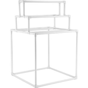 VEVOR Pool Towel Rack, 8 Bars Outdoor PVC Towel Holder, Freestanding Pool Towel Hanger Stand Next to Hot Tub, Outdoor Indoor Quilt Drying Rack Organizer, Ideal for Poolside, Bathroom, Spa, White