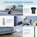 FUOAYOC Handheld Vacuum Cordless,Car Cordless Rechargeable, 6KPA Powerful Suction Hand Held Vacuum with LED Light/Multi Accessories, 1.6lbs Mini Portable Vacuum Cleaner for Home/Car/Office Cleaning