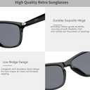 Retro Square Big Sunglasses for Women & Men Trendy Oversized Classic Shades with UV400 Protection Unisex Frame (Black)