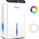 85 OZ Home Dehumidifier, 800 sq ft Dehumidifier for Basement with Drain Hose, Auto Shut-Off, Sleep Mode, 3 Gear Timer, Reusable Filter, Quiet Small Dehumidifiers for Bedrooms, Bathrooms, RV, Closet