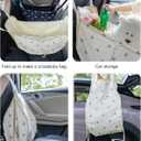 LEGDOR Car storage bag Cartoon bear Car seat back multifunctional storage Rear seat storage hanging bag Car hanging storage bag (Offwhite)