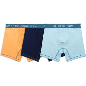 Fruit of the Loom Men's Getaway Boxer Briefs, Lightweight Breathable Fabric, Quick Dry & Odor Control XL