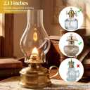 VIHOSE 6 Pcs Glass Oil Lamp Chimney Replacement, 2.13 x 6.5 Inches