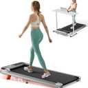 Abonow Walking Pad, Under Desk Treadmill with Incline for Home Office 2.5HP Portable Walking Treadmill with 265 Lbs Weight Capacity Walking Machine, Remote Control, LED Display
