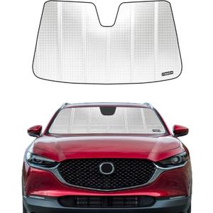 Windshield Sun Shade for Mazda CX-30 2020-2025. Reflective Aluminum Film Front Window Sunshade - BLAZBLOCK