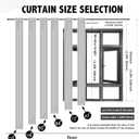 indistar Home Blackout Curtains Double Layer Solid Sheer Grommet Top Window Curtain Panel Pair, 52Wx63L,Greyish White