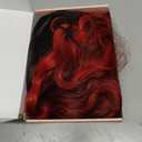 BOGSEA Red Wigs with Bangs Long Wavy Red Wig for Women Ombre Red Wigs with Bangs Synthetic Heat Resistant Fiber Wigs for Daily 26 Inch