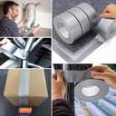 Silver Gray Duct Tape Heavy Duty Waterproof Outdoor Tape Flexible, No Residue,Tear by Hand - Bulk for Home Repairing, Outdoor Activities, Auto Repair, DIY Work (DTP-Sliver-2“*30 Yards *5 rolls)
