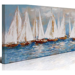 Pogusmavi Large White Sailboats Canvas Painting Wall Art Decor for Living Room Office Abstract Seascape Picture Artwork Home Bedroom Wall Decoration 57×29inch Pogusmavi Large White Sailboats Canvas Painting Wall Art Decor for Living Room Office Abstract Seascape Picture Artwork Home Bedroom Wall Decoration 57×29inch