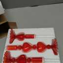 Mumufy 3 Pcs Valentine's Day Glass Candlestick Holders Heart Glass Taper Candle Holder Valentines Heart Candle Stick Vase Decor for Galentine's Day Wedding Festival Party Table Centerpiece(Red)