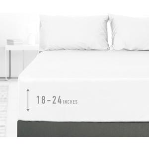 sunflower Extra Deep Pocket King Sheet Sets Fits 18"-24" in Deep Mattress -100% Cotton King Sheet Set, White Hotel Luxury Soft Breathable Sheet Sets for King Bed Deep Pocket