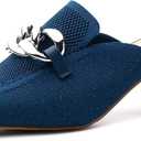 NEWBELLA Women's Pointed Toe Heeled Mules