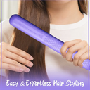 Herstyler Colorful Seasons Flat Iron - Travel Friendly Dual Voltage Flat Iron 1.25 Inch - Ceramic Hair Straightener - Negative Ion Technology - Purple