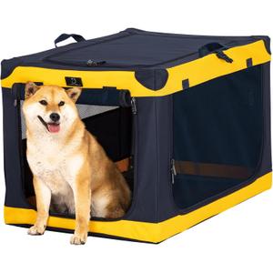 A 4 Pet 36-in Foldable Soft-Sided Dog Crate for Large Dogs
patented screw frame, Lockable zippers, waterproof base, washable cover, outdoor/indoor/car