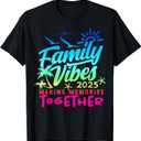 Family Vacation 2025 Beach Matching Family Summer Vacation T-Shirt (Small, Black)