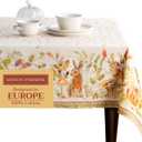 Maison d' Hermine Table Cloth Rectangle Table 100% Cotton 60 x 120 Inches Fall Tablecloth Reusable Everyday Use for Thanksgiving Christmas Decorations Dining Farmhouse Party (Pumpkin Passion)